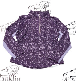 RJ Classics RJ Classics Libby Jr Long Sleeve Sun Shirt Purple Horseshoe