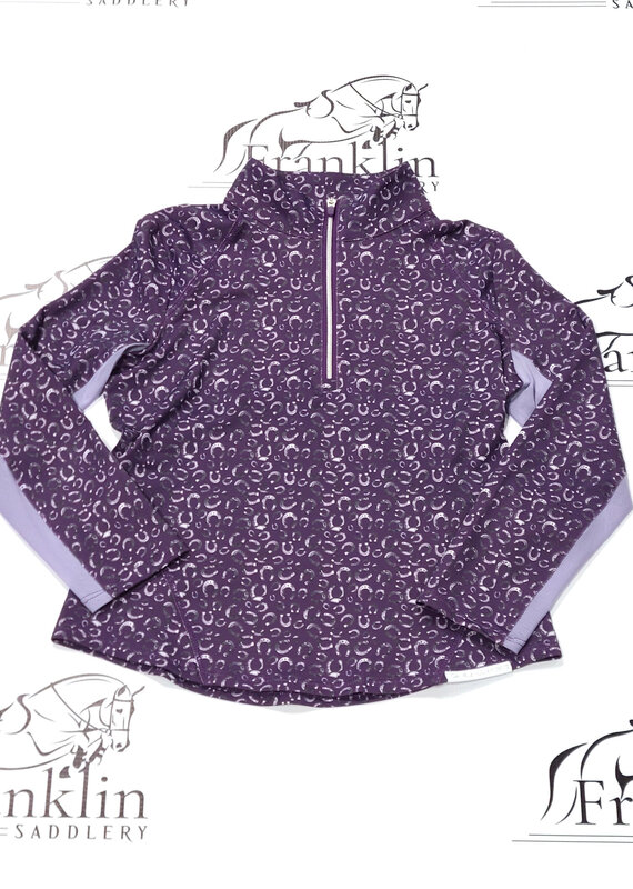 RJ Classics RJ Classics Libby Jr Long Sleeve Sun Shirt Purple Horseshoe