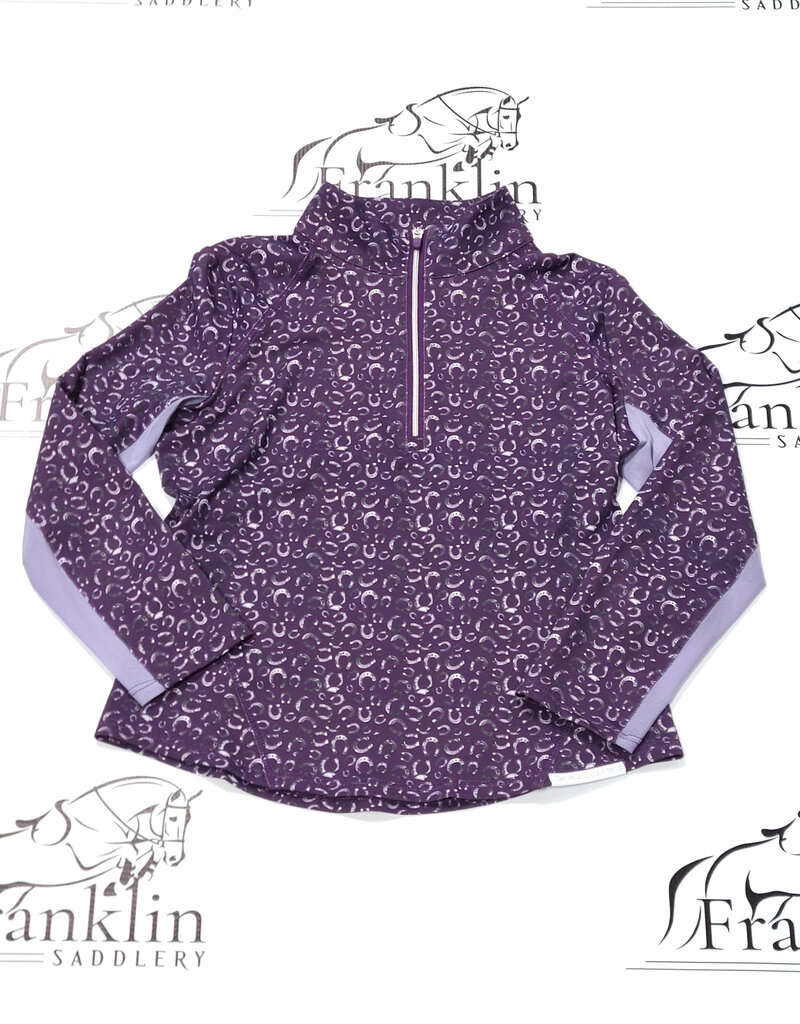 RJ Classics RJ Classics Libby Jr Long Sleeve Sun Shirt Purple Horseshoe
