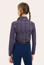RJ Classics RJ Classics Libby Jr Long Sleeve Sun Shirt Purple Horseshoe
