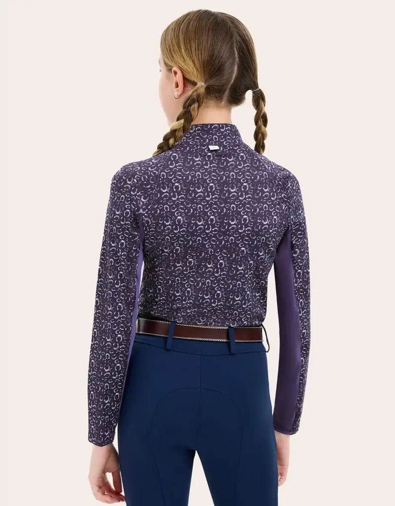 RJ Classics RJ Classics Libby Jr Long Sleeve Sun Shirt Purple Horseshoe
