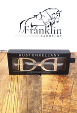 Ellany Equestrian Ellany 1.5" Silver Stirrup Elastic Belt Black and Silver