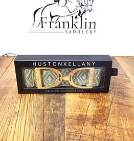 Ellany Equestrian Ellany 1.5" Gold Stirrup Elastic Belt Sage Ornata