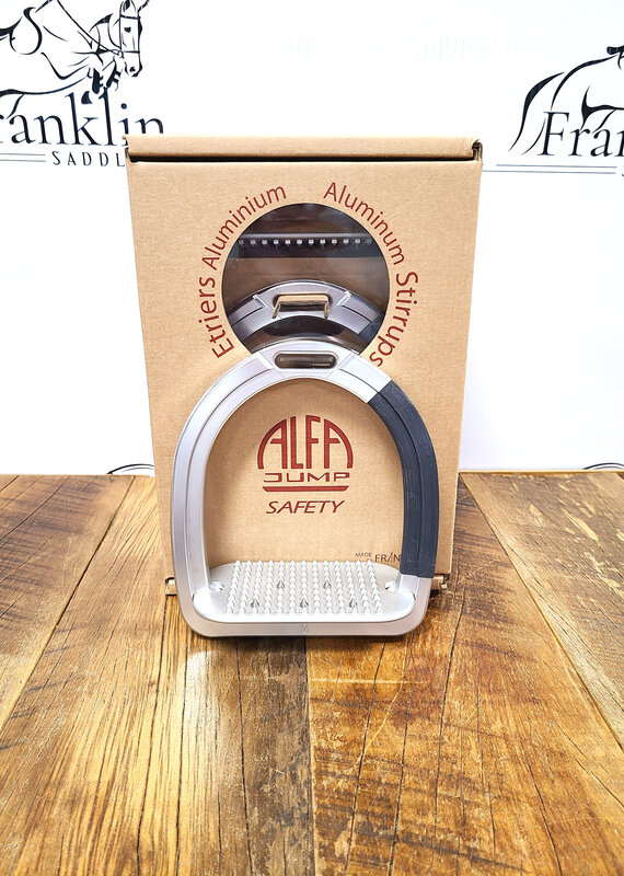 Alfa Jump Alfa Jump Inclined Safety Stirrups w/ Spikes Anthracite Grey