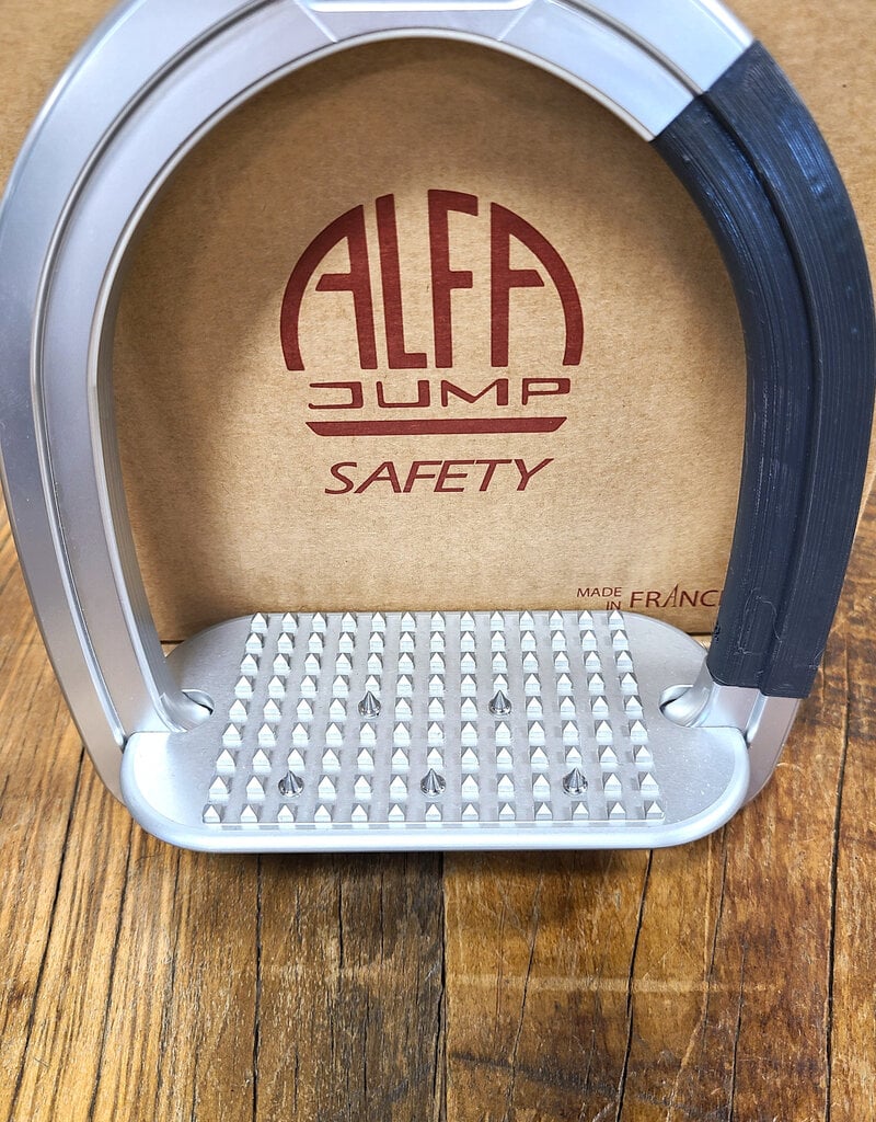 Alfa Jump Alfa Jump Inclined Safety Stirrups w/ Spikes Anthracite Grey