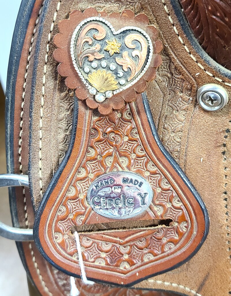 Circle Y Western Dressage Saddle 17.5" Seat Consignment #890