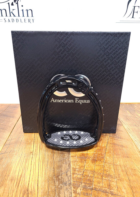 American Equus American Equus Elite Escape Safety Stirrups Black Crystal