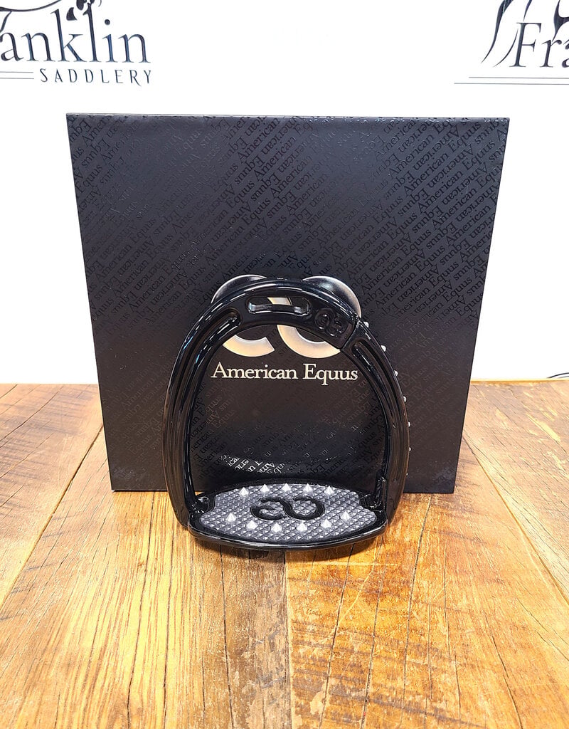 American Equus American Equus Elite Escape Safety Stirrups Black Crystal