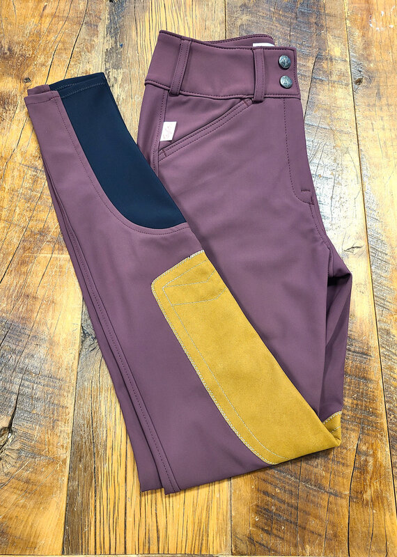 The Tailored Sportsman The Tailored Sportsman Ladies TechLight Clarino Bootsock Breech MR FZ Bordeaux/Tan