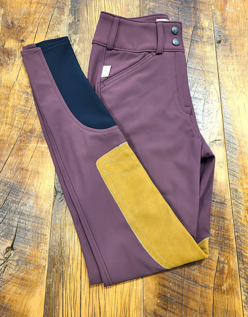 The Tailored Sportsman The Tailored Sportsman Ladies TechLight Clarino Bootsock Breech MR FZ Bordeaux/Tan