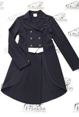 For Horses For Horses Women's Jenni Custom Tailcoat Black/Silver with Blue Piping XS