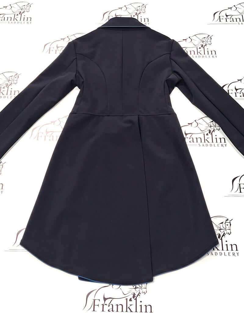 For Horses For Horses Women's Jenni Custom Tailcoat Black/Silver with Blue Piping XS