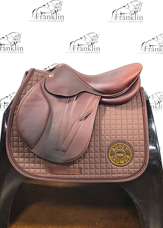 Butet Butet Premium Integrated L 17" Seat 2.25 Flap Wide Tree DF Gold Saddle