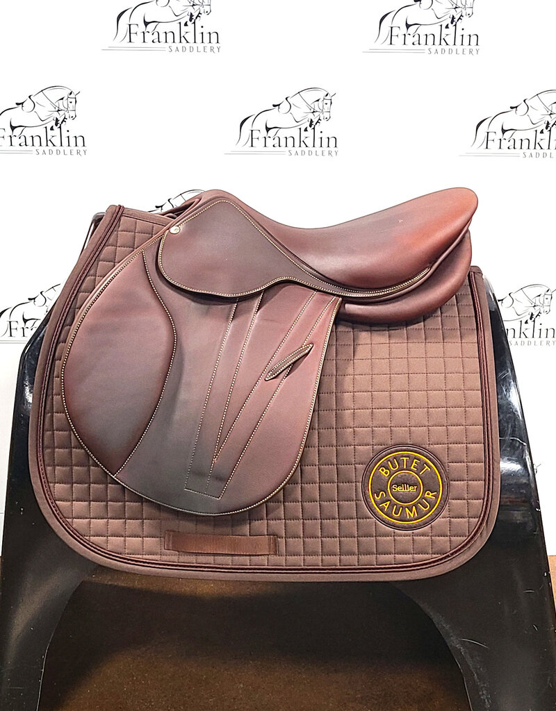 Butet Butet Premium Integrated L 17" Seat 2.25 Flap Wide Tree DF Gold Saddle