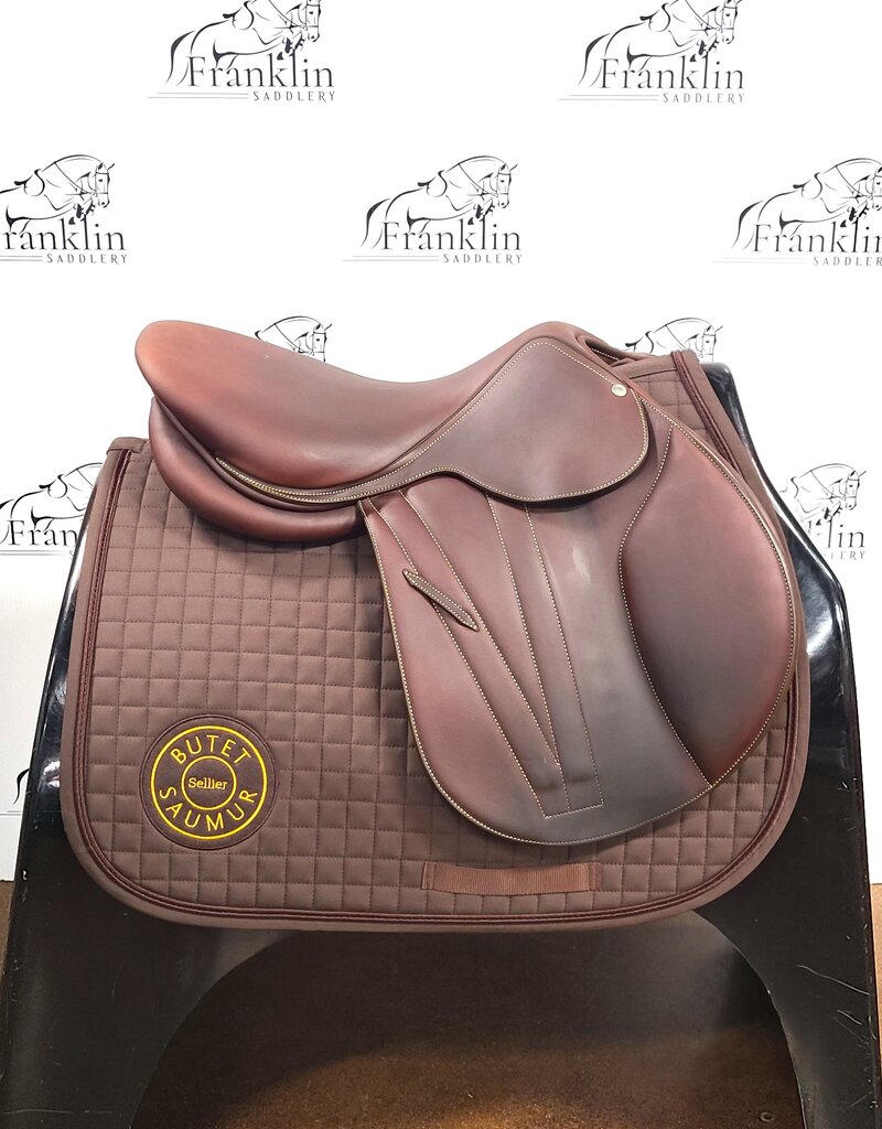 Butet Butet Premium Integrated L 17" Seat 2.25 Flap Wide Tree DF Gold Saddle