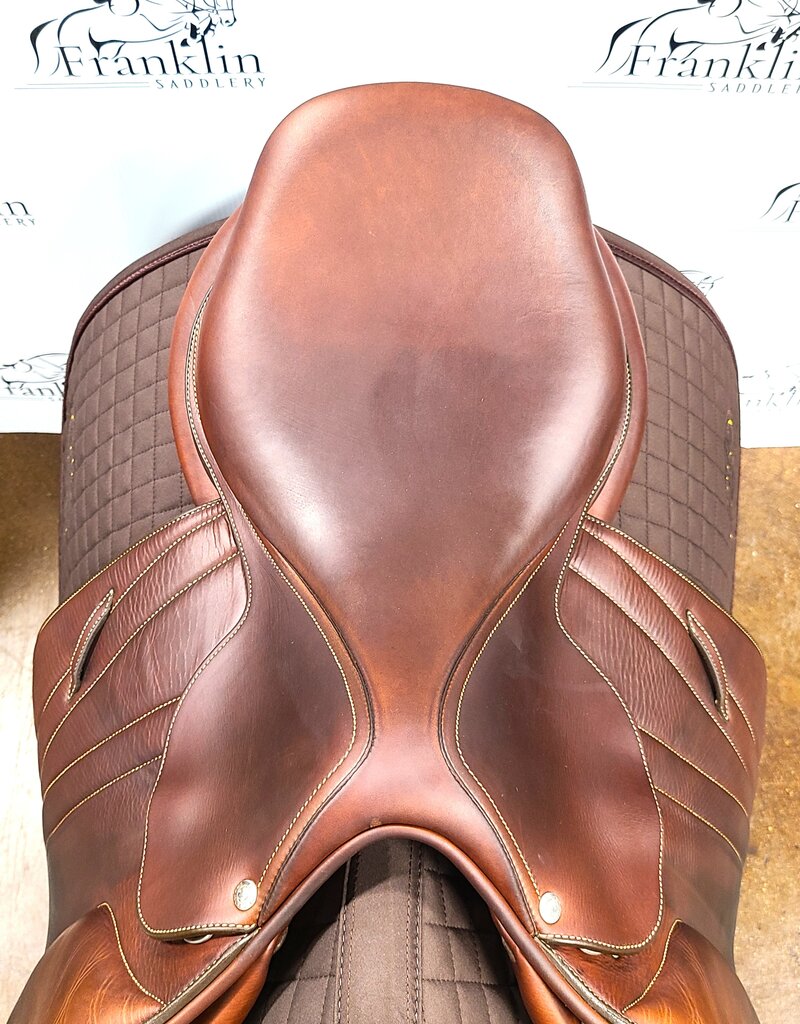 Butet Used Butet Premium Integrated M 17.5" Seat 2 Flap Wide Tree DTF Gold Saddle Consignment #661