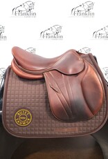 Butet Used Butet Premium Integrated M 17.5" Seat 2 Flap Wide Tree DTF Gold Saddle Consignment #661