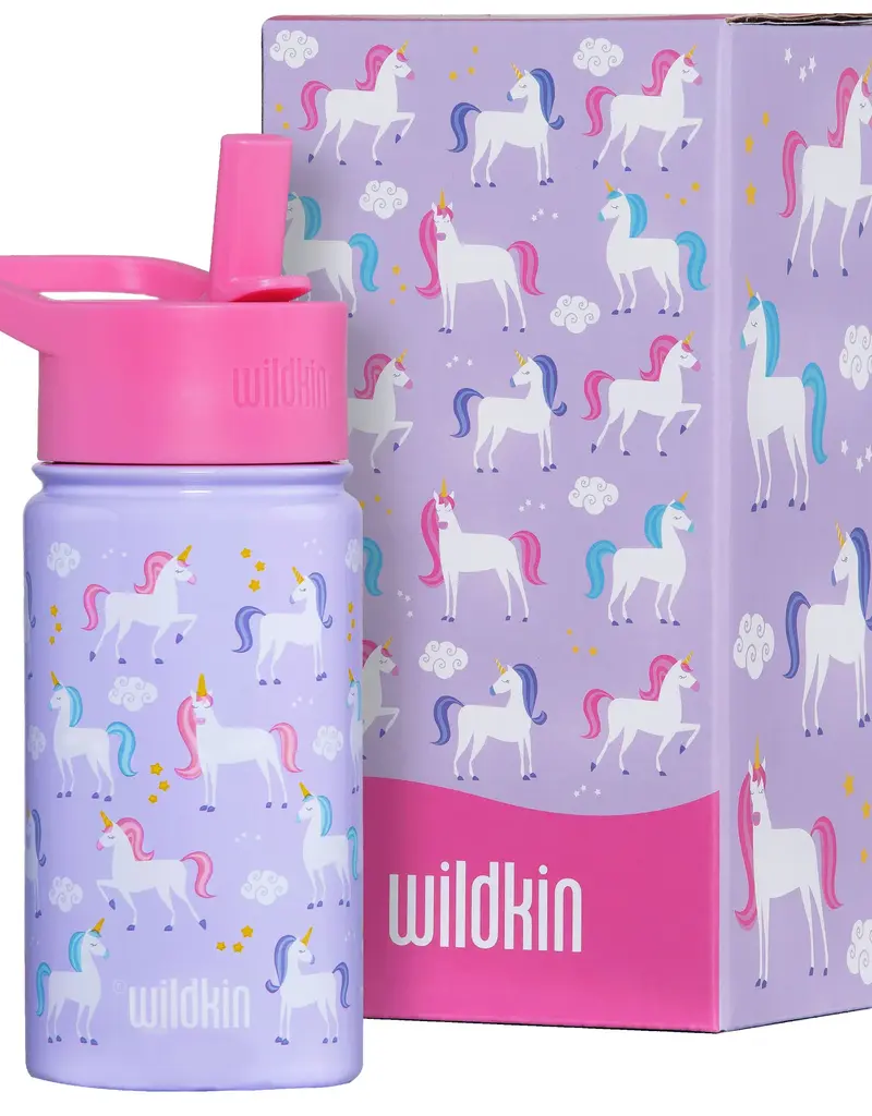 Wildkin Wildkin Unicorns 14oz Stainless Steel Water Bottle Purple