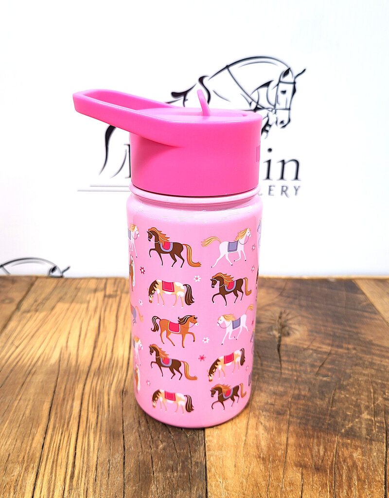 Wildkin Wildkin Horses 14oz Stainless Steel Water Bottle Pink