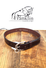 Tory Leather Tory 1 1/4" Silver Stirrup Belt Havana