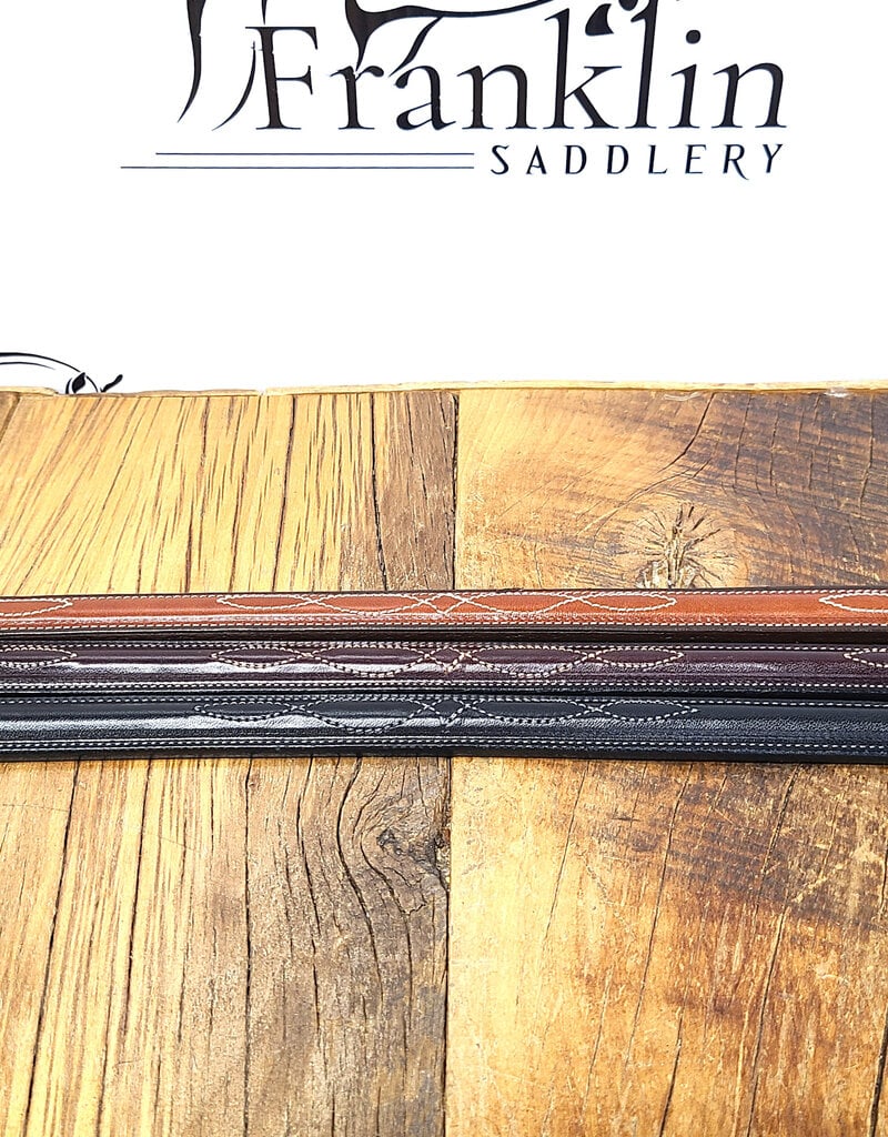 Tory Leather Tory Leather 3/4" Raised Fancy Stitch Belt