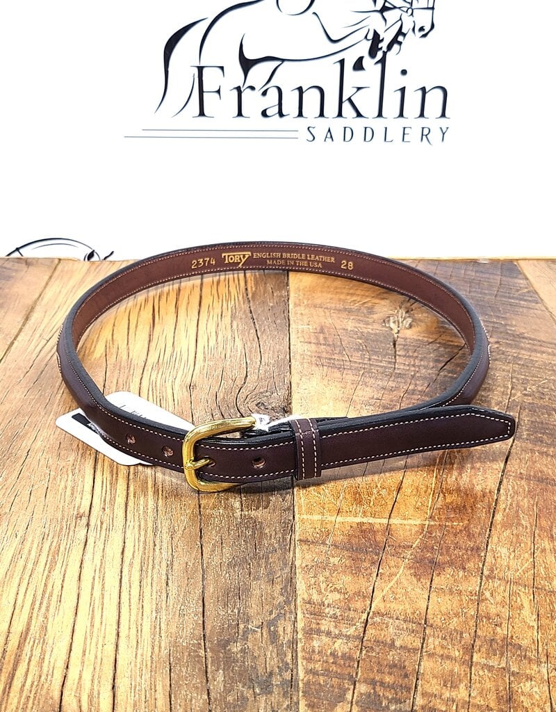 Tory Leather Tory Leather 3/4" Raised Fancy Stitch Belt