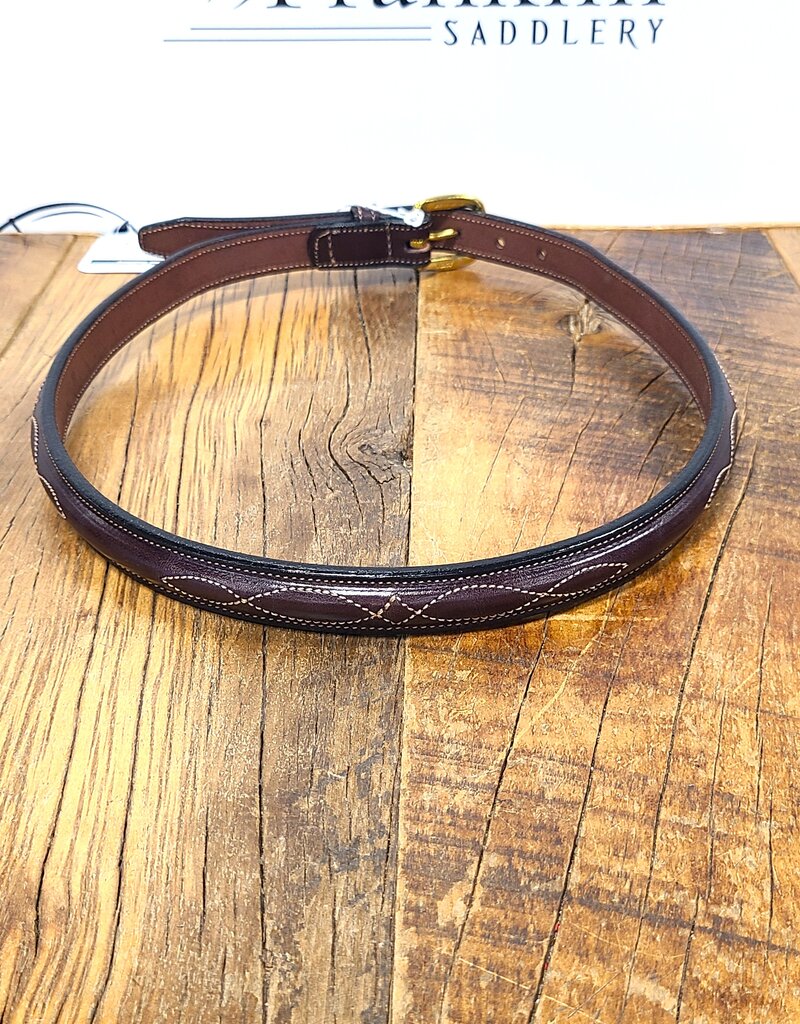 Tory Leather Tory Leather 3/4" Raised Fancy Stitch Belt
