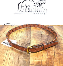 Tory Leather Tory Leather 3/4" Laced Belt w Brass Buckle Oakbark