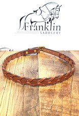 Tory Leather Tory Leather 3/4" Laced Belt w Brass Buckle Oakbark