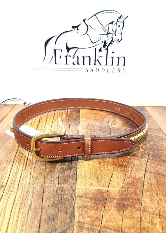 Tory Leather Tory Leather 1" Oak Bark/Brass Clinchers Belt