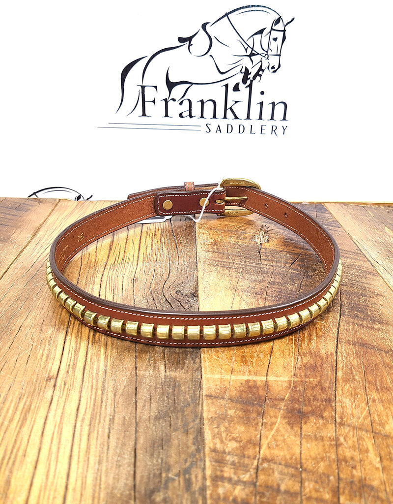 Tory Leather Tory Leather 1" Oak Bark/Brass Clinchers Belt