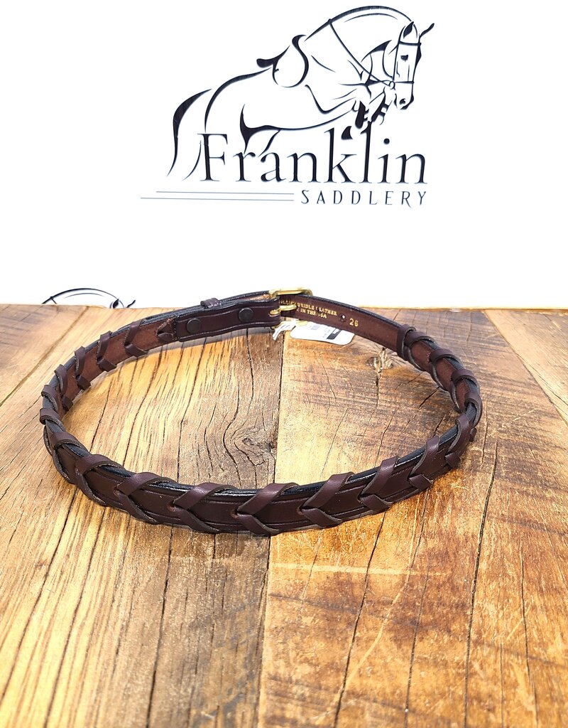 Tory Leather Tory 3/4" Laced Leather Belt Havana