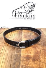 Tory Leather Tory Leather 1" Stitched Belt With Silver Spur Buckle Black