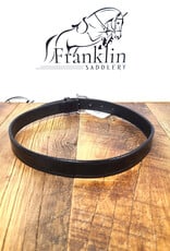 Tory Leather Tory Leather 1" Stitched Belt With Silver Spur Buckle Black