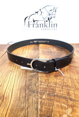 Tory Leather Tory 1 1/4" Silver Spur Belt Black
