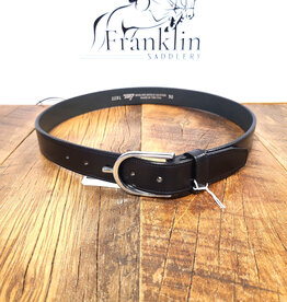 Tory Leather Tory 1 1/4" Silver Spur Belt Black