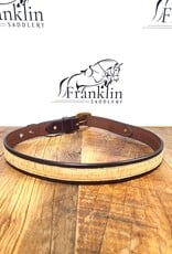 Tory Leather Tory 1 1/4" Leather and Cork Belt Havana
