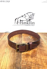 Tory Leather Tory 1 1/2" Repeated Stitch Leather Belt Havana