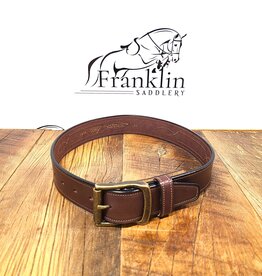 Tory Leather Tory 1 1/2" Repeated Stitch Leather Belt Havana