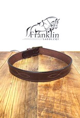 Tory Leather Tory 1 1/2" Repeated Stitch Leather Belt Havana