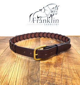 Tory Leather Tory 1 1/4" Laced Leather Belt Havana
