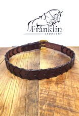 Tory Leather Tory 1 1/4" Laced Leather Belt Havana