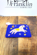 Tucker Tweed Equestrian Tucker Tweed Small Beaded Pouch Pink Pony