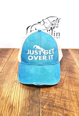 Just Get Over It Mesh Back Cap Teal/Tan