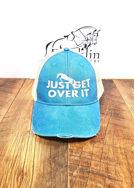 Just Get Over It Mesh Back Cap Teal/Tan