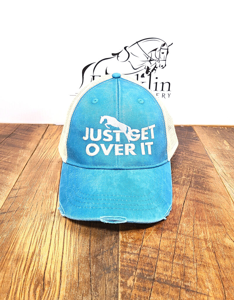 Just Get Over It Mesh Back Cap Teal/Tan