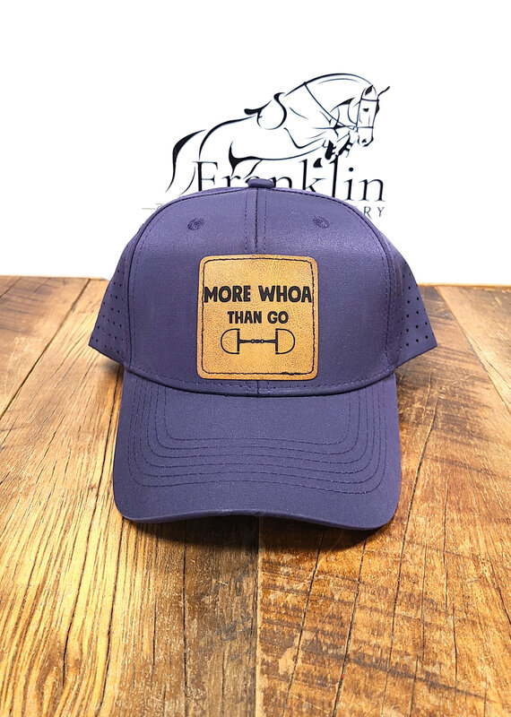 Equine & Design More Whoa Than Go Perforated Trucker Hat with Patch Navy