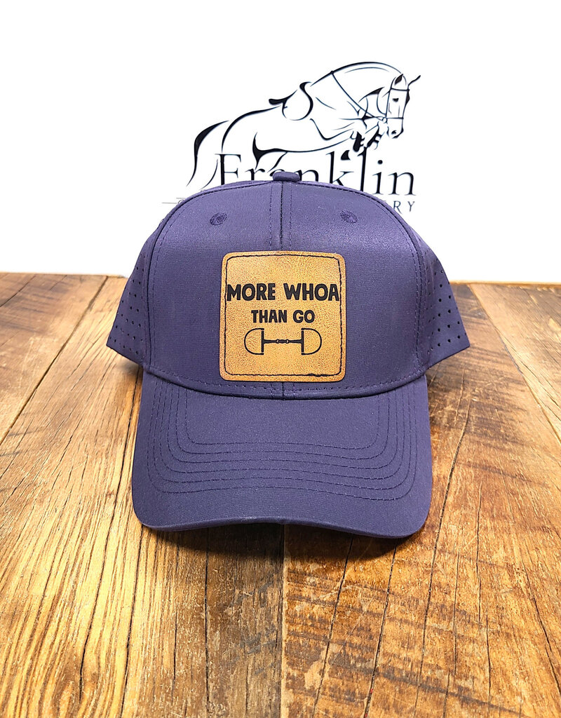 Equine & Design More Whoa Than Go Perforated Trucker Hat with Patch Navy