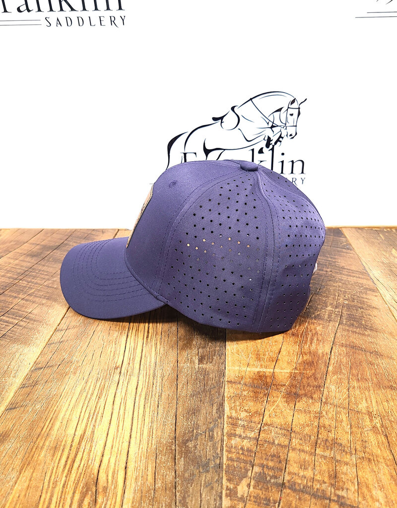 Equine & Design More Whoa Than Go Perforated Trucker Hat with Patch Navy