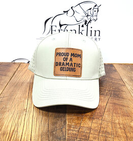 Equine & Design Proud Mom of a Dramatic Gelding Perforated Trucker Hat Sage
